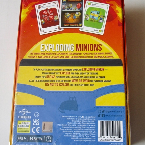 Exploding Minions by Exploding Kittens - A Russian Roulette Card Game - Picture 2 of 2